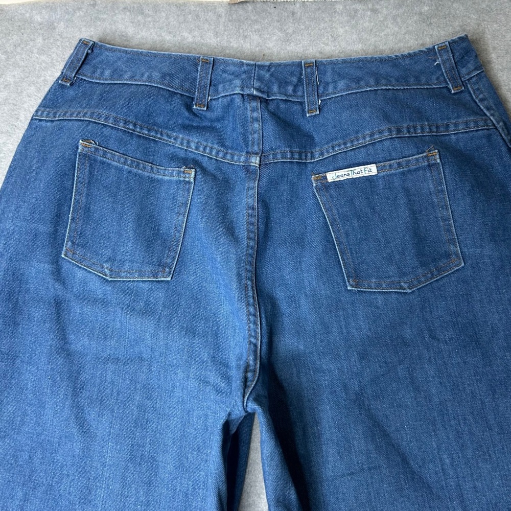 VTG Sears Jeans That Fit 20 Tall Regular‎ High Rise Blue Denim Straight Leg 70s - Picture 4 of 10